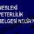 Mesleki yeterlilik belgesi nedir?