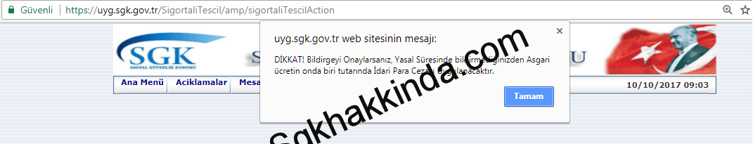 İşten çıkış bildirgesini yasal süresi içerisinde vermek zorundasınız