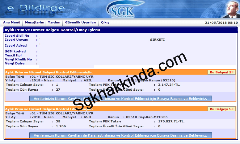 E-bildirge ekranında teşvik seçimi teşvik 1 - E-bildirge ekranında teşvik seçimi